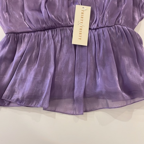 NWT thirty/thirty LA purple mermaid off the shoulder top in size medium - Picture 3 of 5
